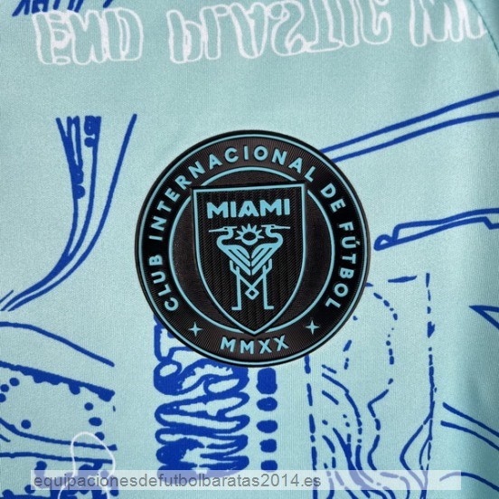Nuevo Tailandia Especial Camiseta Inter Miami 23/24 Azul Verde Baratas